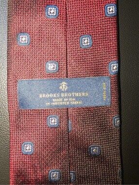 Brooks Brothers Silk Tie Maroon Red